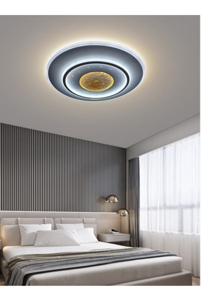 MAZEL AYDINLATMA Mazel Tavana Sabit Kumandalı Üç Renk Led Plafonyer Avize