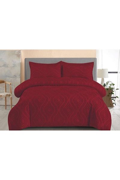 OEM Bed Linen, Grofat M1, Uni, 4 pieces, 2 persons, 230x250cm, Bordo