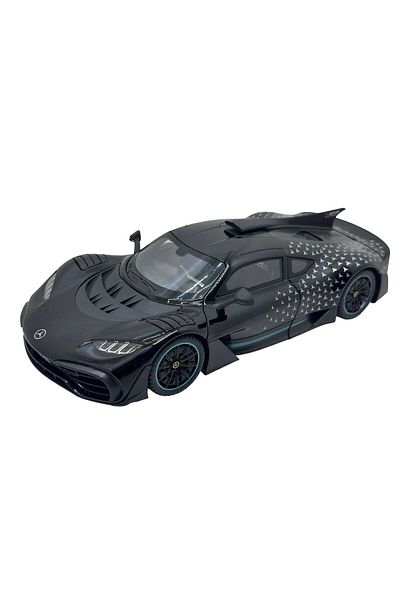 JPT Macheta Mercedes One 1/18 replica metal cu sunet si lumini, usi deschise negru