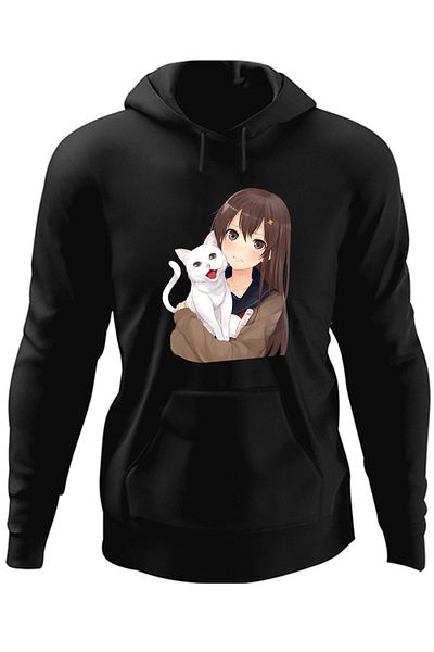 OEM Men's Hoodie Haikyuu Cat White Cat Anime Dragobete