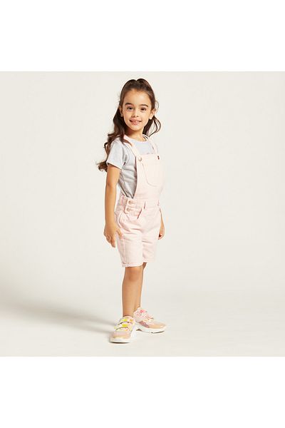 Juniors Solid Dungarees with Pockets