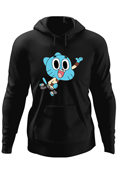 OEM Ανδρική μπλούζα φούτερ The World of Gumball Karate Cat Puss in Boots