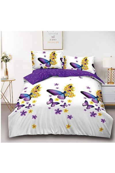 OEM Set de cearșafuri pentru pat dublu cu elastic, 4 piese, pentru 2 persoane 180x200 cm, material fin