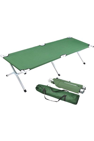 In House Heavy Duty Foldable Camping Bed – Double Layer Oxford Fabric Sleeping Cot with Carry Bag – Stron