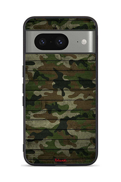 Tolwak غطاء حماية لهاتف Google Pixel 8 بنمط خشبي مموه