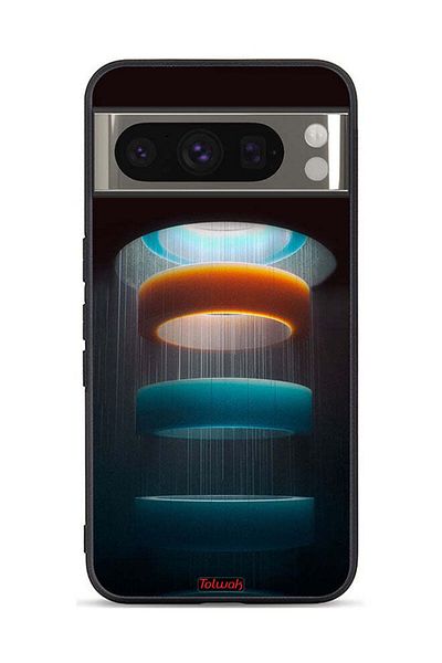 Tolwak Google Pixel 8 Pro Protective Case Cover Rings Art Pattern