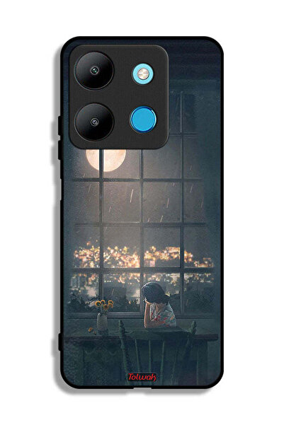 Tolwak غطاء حماية لهاتف إنفينيكس سمارت 7 برسومات القمر