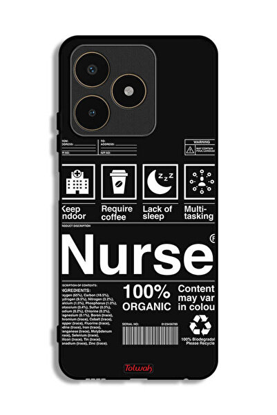 Tolwak غطاء حماية لهاتف Realme C53 مع ملصق ممرضة