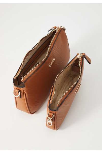 Guess Logolu İki Parçalı Noelle Suni Deri Omuz Çantası HWZG9672710