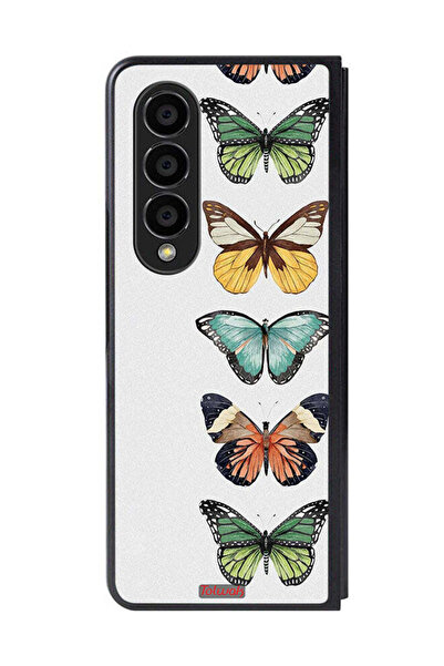 Tolwak غطاء حماية لهاتف سامسونج جالاكسي زد فولد 4 بنقشة أربع فراشات