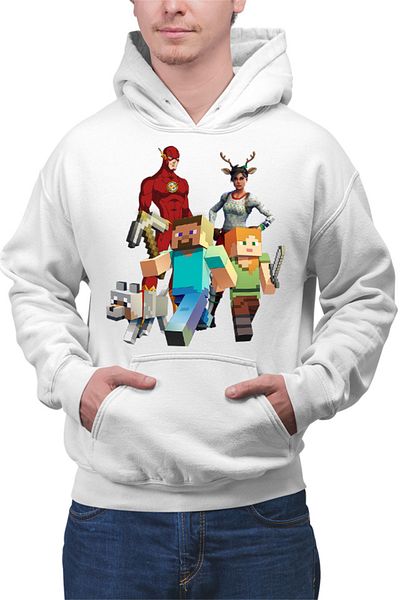 OEM Men's Hoodie Minecraft Dog Couple Fortnite Flash
