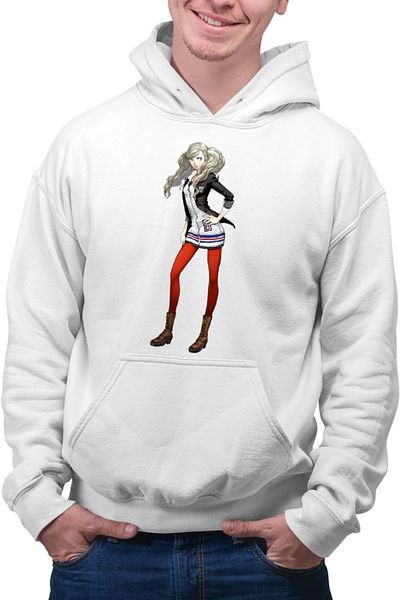 OEM Men's Hoodie Persona Takamaki Ann Twin Pony Tails Manga