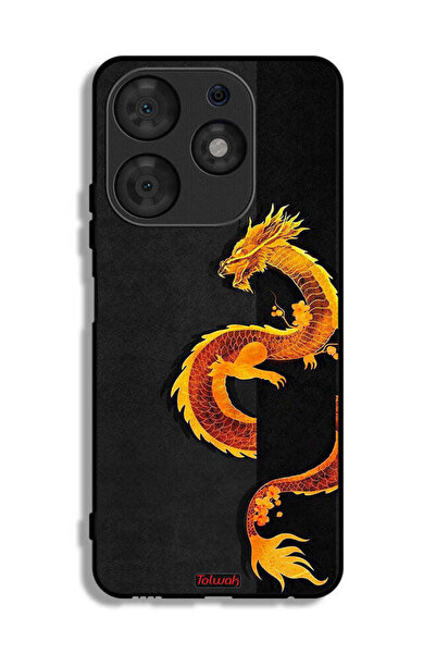 Tolwak غطاء حماية لهاتف تكنو سبارك 10 برو بنقشة فن التنين