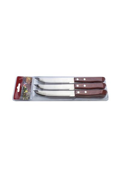 gogiva Serrated knife set, wooden handle, 6 pcs