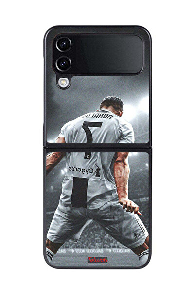 Tolwak غطاء حماية لهاتف سامسونج جالاكسي زد فليب 4 بطبعة احتفال كريستيانو رونالدو