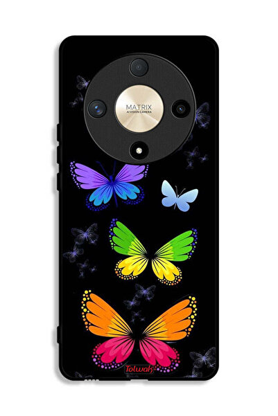Tolwak Honor X9b Protective Case Cover Colorful Butterflies