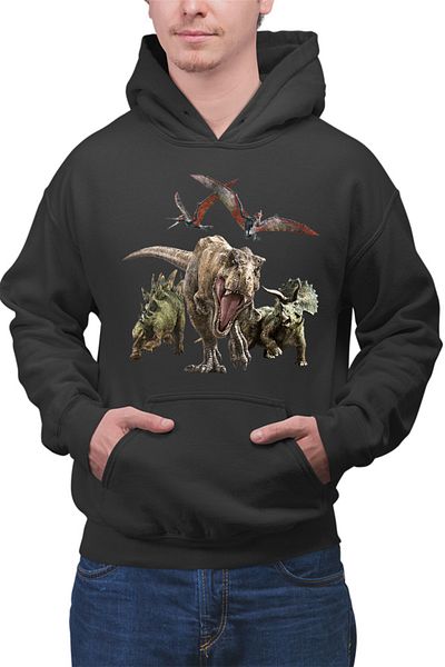 OEM Men's Hoodie Jurassic Park Dinosaur Plateosaurus Fossils