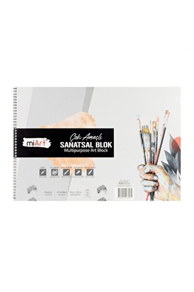 MİART Sanatsal Blok Defter 180 Gr 35X50 20+5 Yaprak Fon Karton (MSB1803550)