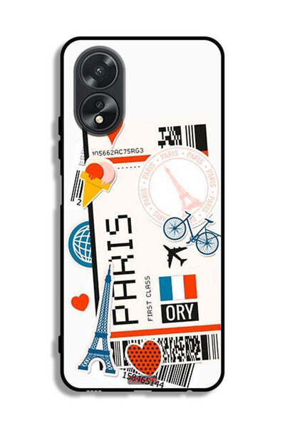 Tolwak غطاء حماية لهاتف Oppo A38 - ملصق باريس
