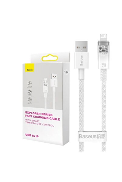 Baseus Cablu de incarcare rapida, Baseus, 2.4A, 2m, Alb