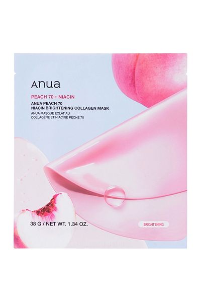 ANUA Mască iluminatoare cu colagen și niacină Peach 70 38g - Mască cu gel iluminator