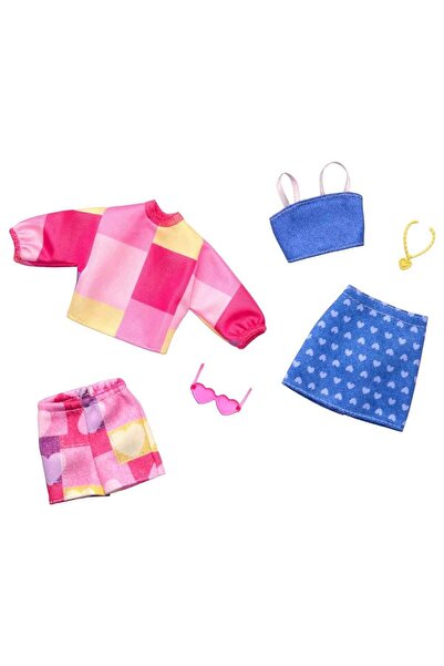 Barbie 'nin Kıyafetleri 2'li Paket FYW82 - Kalpli Etek Hrh42