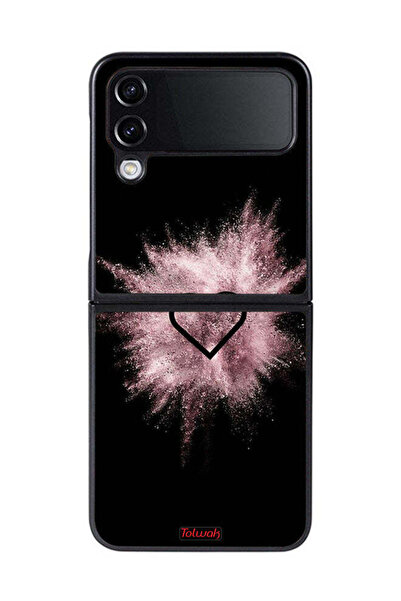 Tolwak غطاء حماية لهاتف Samsung Galaxy Z Flip 4 بتصميم قلب لامع