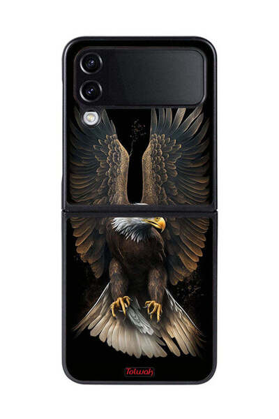 Tolwak غطاء حماية لهاتف سامسونج جالاكسي زد فليب 4 بتصميم أجنحة نسر منتشرة