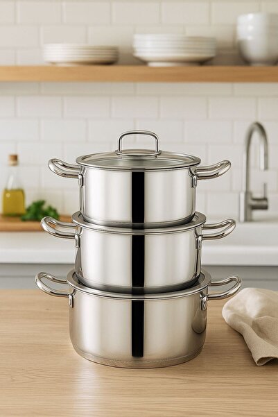 COCİNERO 1124 Madrid 6 parça çelik Tencere Seti