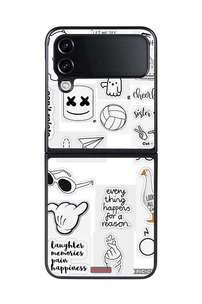 Tolwak Samsung Galaxy Z Flip 4 Protective Case Cover Can Not Relate