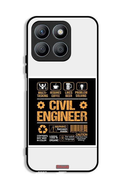 Tolwak غطاء حماية لهاتف Honor X8b - ملصق مهندس مدني