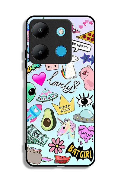 Tolwak غطاء حماية لهاتف إنفينيكس سمارت 7 بملصقات جميلة