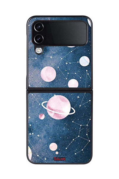 Tolwak غطاء حماية لهاتف Samsung Galaxy Z Flip 4 برسومات فنية فضائية