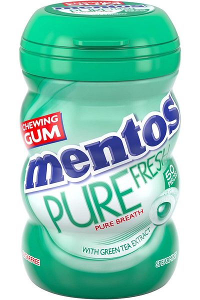 Mentos Pure Fresh Spearmint 50pcs(724087) --- Mentos Fresh Spearmint Gum 50pcs