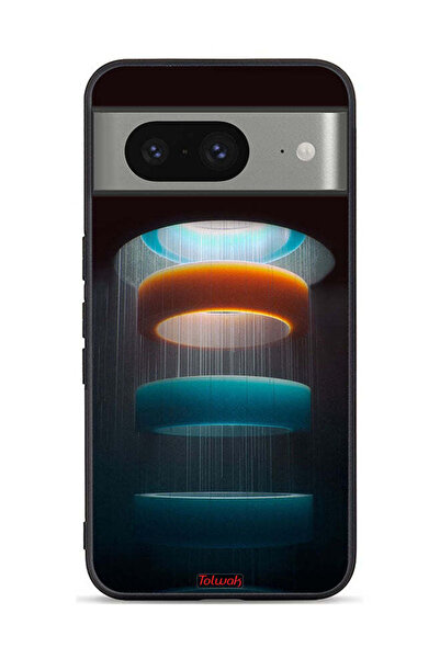 Tolwak غطاء حماية لهاتف Google Pixel 8 بنمط حلقات فنية