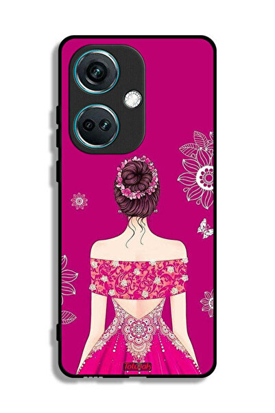 Tolwak غطاء حماية لهاتف OnePlus Nord CE3 بتصميم فتاة وزهور