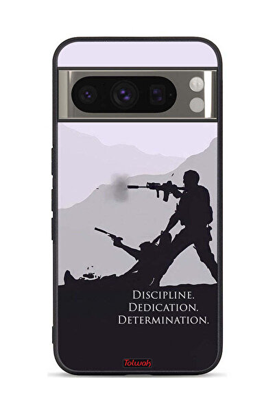 Tolwak غطاء حماية لجهاز Google Pixel 8 Pro بتصميم "الانضباط والتفاني والتصميم"