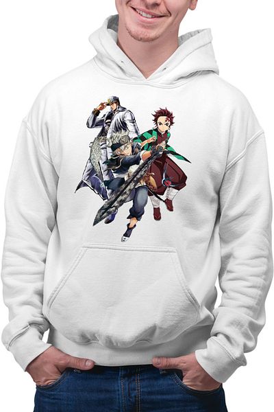 OEM Hanorac Barbati Black Clover Asta Kimetsu no Yaiba Tanjirou JoJo Anime