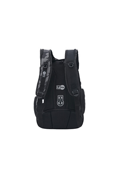 FULL STOP Panelled Backpack with Adjustable Straps and Zip Closure - 6x12x21 cms