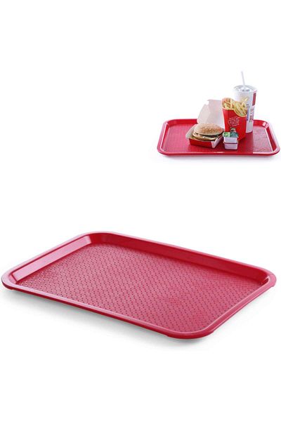 HENDI Taca z polipropylenu Fast Food 35x45cm - czerwona
