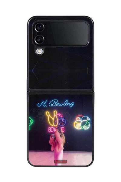 Tolwak Samsung Galaxy Z Flip 4 Protective Case Cover Bowling Lover