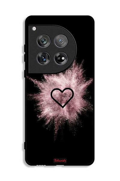 Tolwak OnePlus 12 Protective Case Cover Heart On Glitters