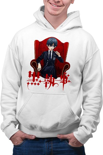 OEM Men's Hoodie Black Butler Ciel Family Manga Otaku