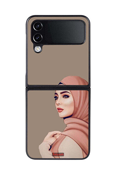 Tolwak غطاء حماية لهاتف سامسونج جالاكسي زد فليب 4 بتصميم فتاة محجبة جميلة