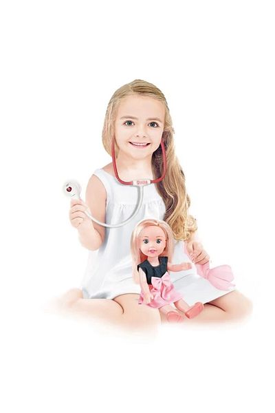 divendi-ro Păpușă doctor cu accesorii incluse, vârstă 3+ ani, 56,5x11x45cm, multicoloră