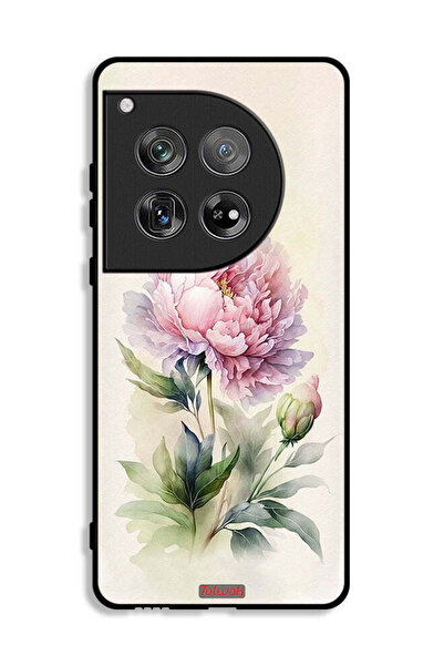 Tolwak غطاء حماية لهاتف OnePlus 12 بتصميم فني بألوان مائية وردية