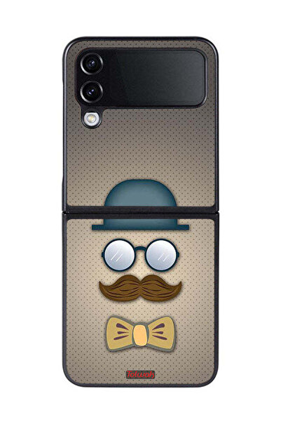 Tolwak غطاء حماية لهاتف Samsung Galaxy Z Flip 4 بتصميم رأس الرجل