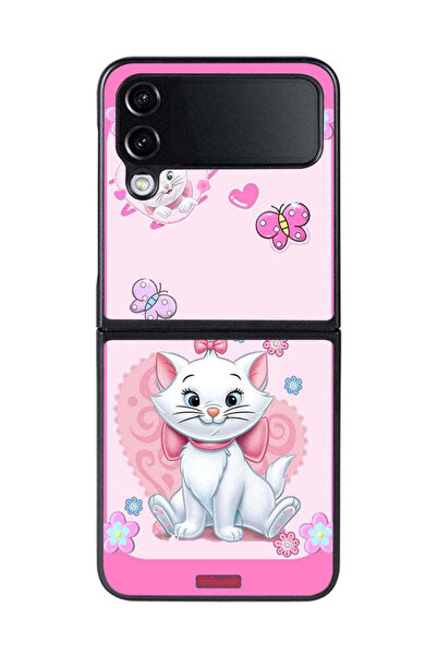 Tolwak غطاء حماية لهاتف سامسونج جالاكسي زد فليب 4 بتصميم قطة لطيفة