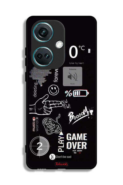 Tolwak غطاء حماية OnePlus Nord CE3 بتصميم Game Over Pew Pew