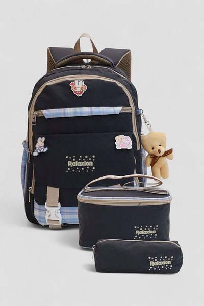 Relaxion 1396 Korean Style Unisex Children's Triple Set Primary School Backpack